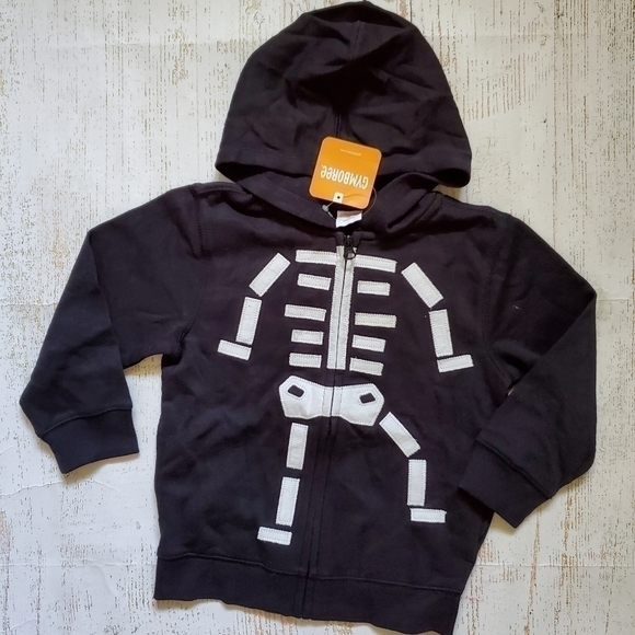 Gymboree Other - Gymboree Halloween Skeleton Zip Up Hoodie 5T NWT